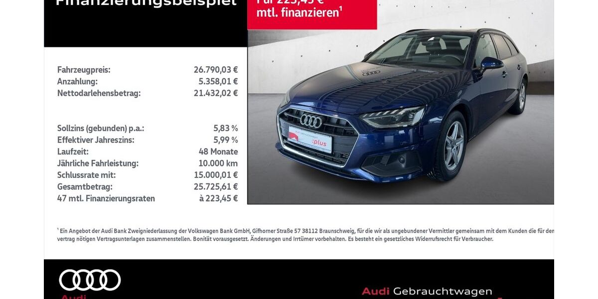 Audi A4 37.907 km 26.790 &euro; Rostock 18059