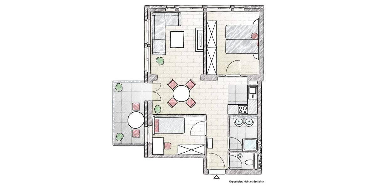Etagenwohnung Kühlungsborn - 3 Zimmer, 59 m&sup2;, 440.000&euro; | Angebot:25984342