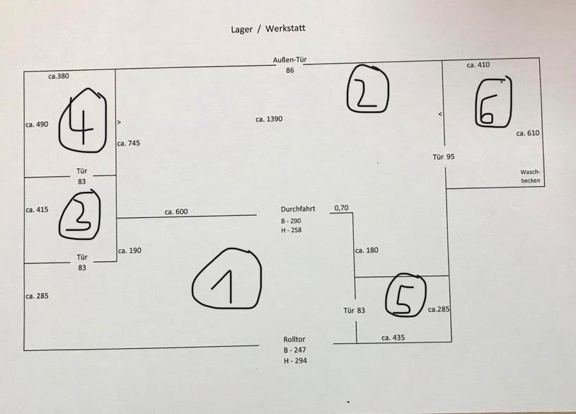 Provfrei: Ebenerd WerkstattLager 275 qm 7€qm Rolltor 18107 HRO zimmer