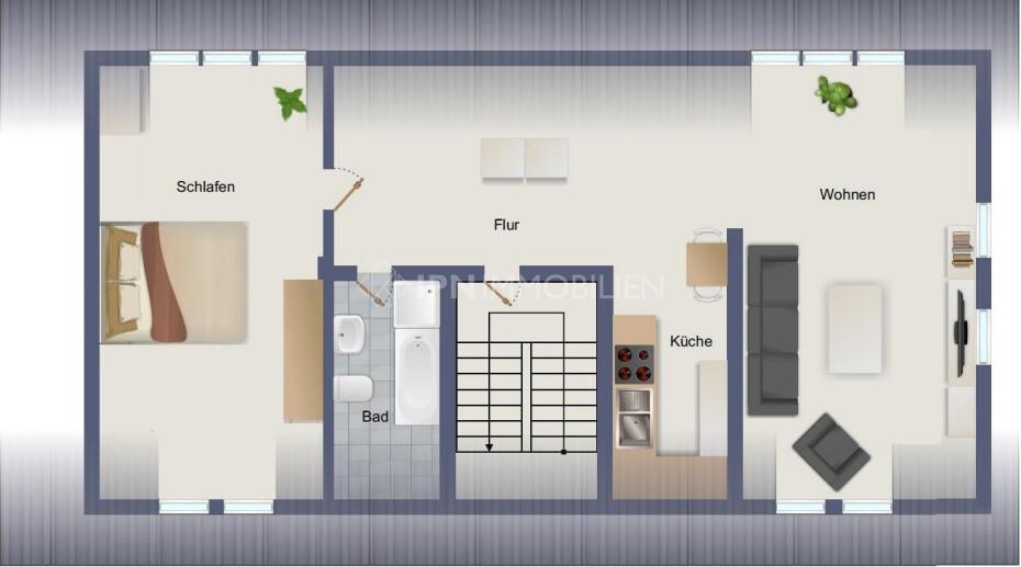 Dachgeschoßwohnung Rostock Alt Bartelsdorf - 2 Zimmer, 105 m&sup2;, 1.155&euro; | Angebot:24221560