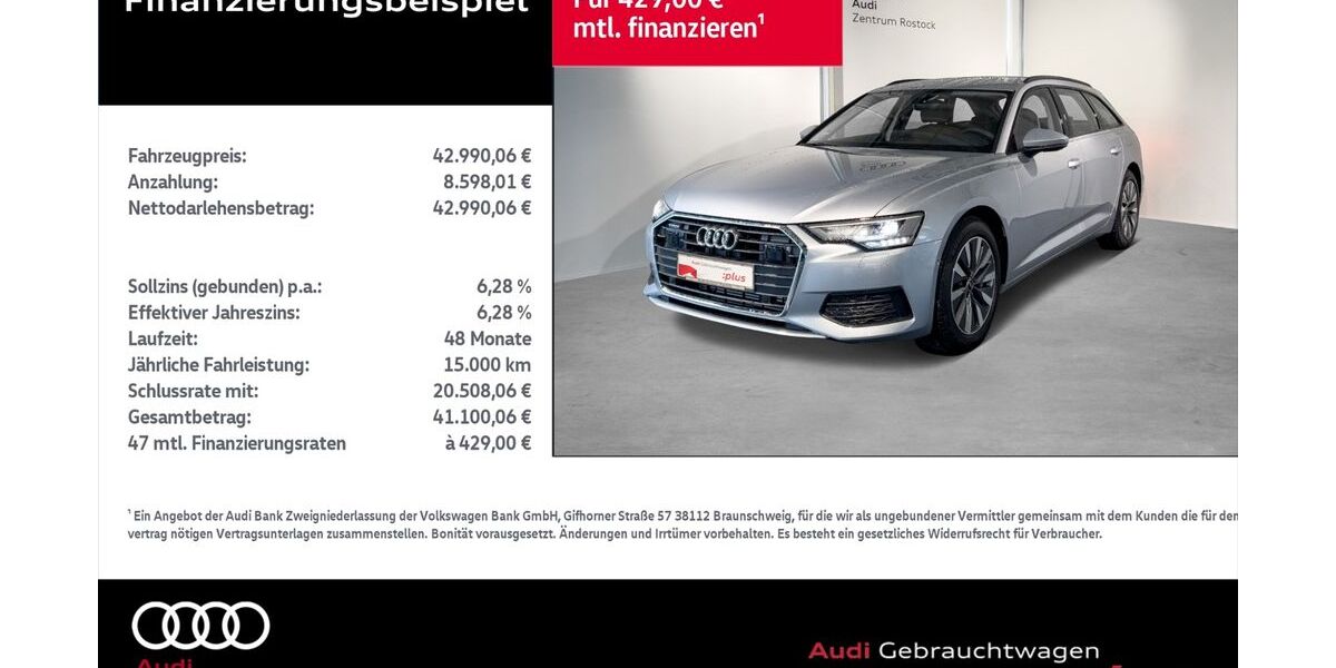 Audi A6 28.485 km 42.990 &euro; Rostock 18059