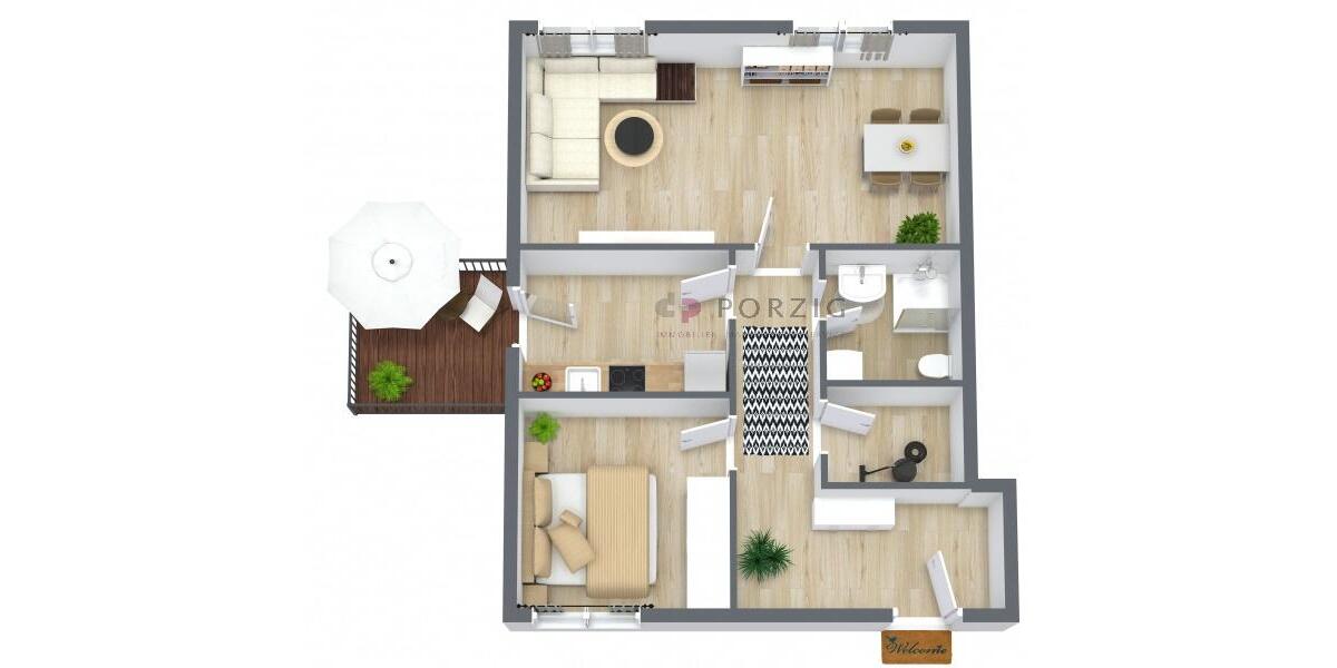 Dachgeschoßwohnung Ribnitz-Damgarten Damgarten - 2 Zimmer, 69 m&sup2;, 693&euro; | Angebot:26480597