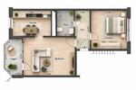 Erdgeschoßwohnung Papendorf - 2 Zimmer, 48 m&sup2;, 839&euro; | Angebot:26464409