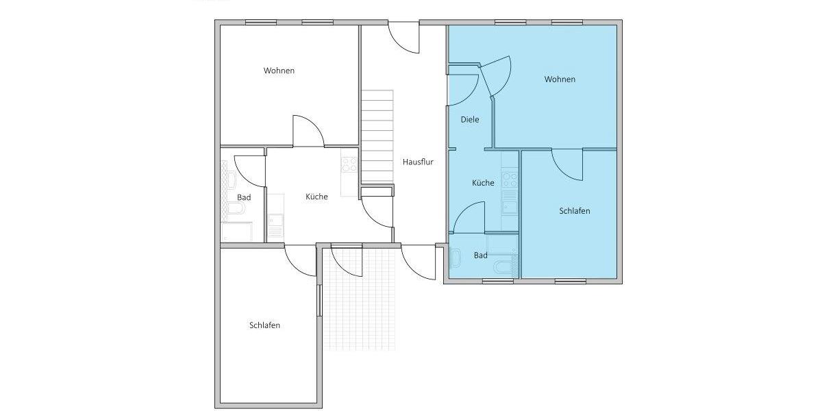 Erdgeschoßwohnung Tessin - 2 Zimmer, 41 m&sup2;, 440&euro; | Angebot:26485528