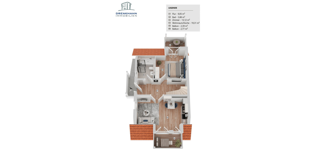 Etagenwohnung Börgerende-Rethwisch Börgerende - 3 Zimmer, 52 m&sup2;, 349.000&euro; | Angebot:26015388