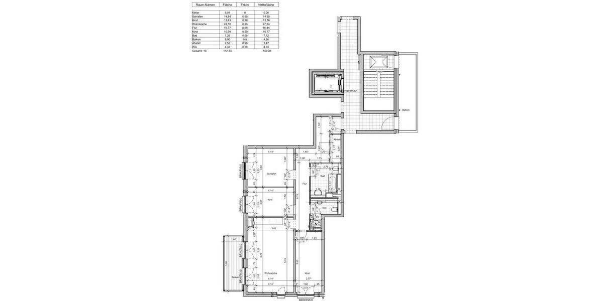 Etagenwohnung Rostock Groß-Klein - 4 Zimmer, 101 m&sup2;, 1.800&euro; | Angebot:26536601