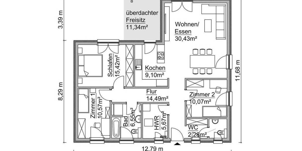 Einfamilienhaus Marlow Gresenhorst - 4 Zimmer, 116 m&sup2;, 322.850&euro; | Angebot:25797941