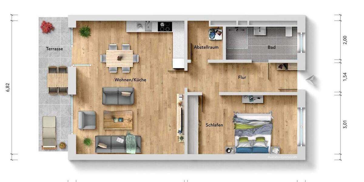 Etagenwohnung Graal-Müritz Müritz - 2 Zimmer, 80 m&sup2;, 397.000&euro; | Angebot:25675673