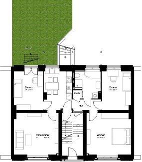 Erdgeschoßwohnung Rostock Hansaviertel - 4 Zimmer, 100 m&sup2;, 1.490&euro; | Angebot:26637151