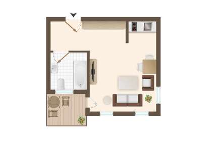 Wohnung zum Mieten in Bad Doberan 507,50 € 35 m² 1 zimmer