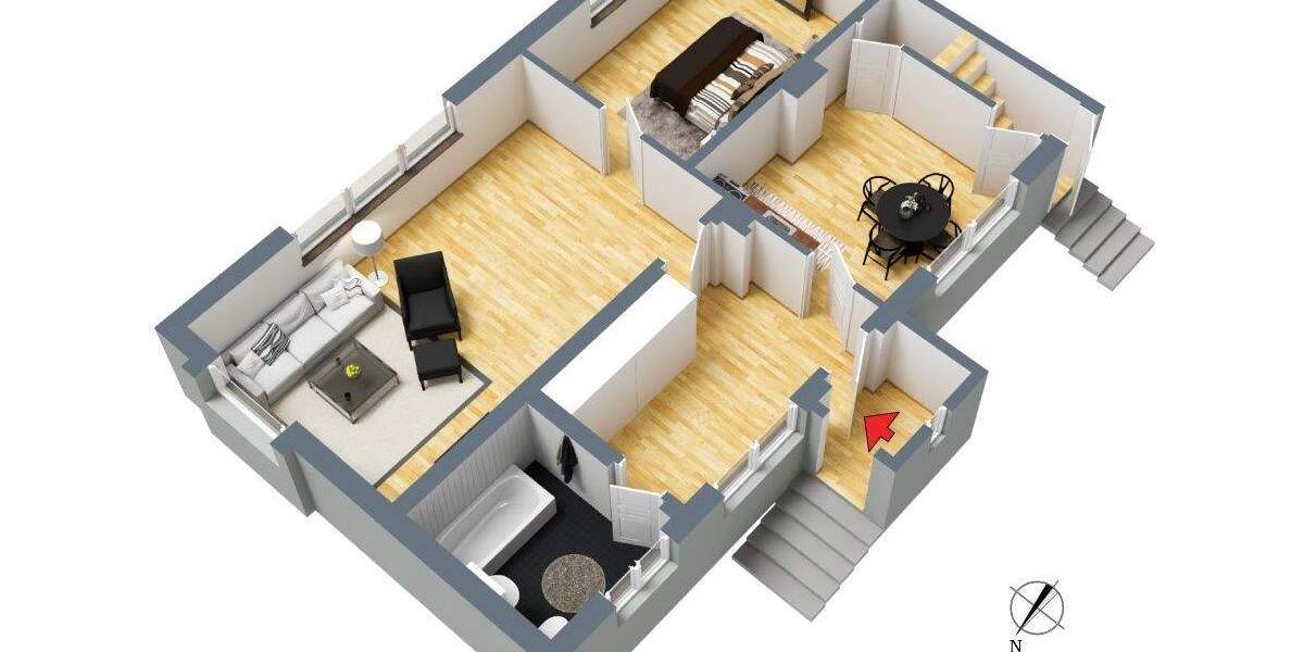 Doppelhaushälfte Ribnitz-Damgarten / Damgarten Damgarten - 6 Zimmer, 140 m&sup2;, 250.000&euro; | Angebot:25822190