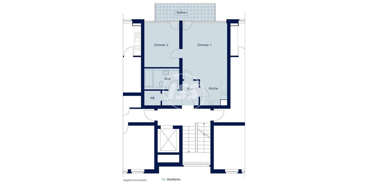 Etagenwohnung Rostock Kröpeliner Tor-Vorstadt - 2 Zimmer, 54 m&sup2;, 540&euro; | Angebot:25774993