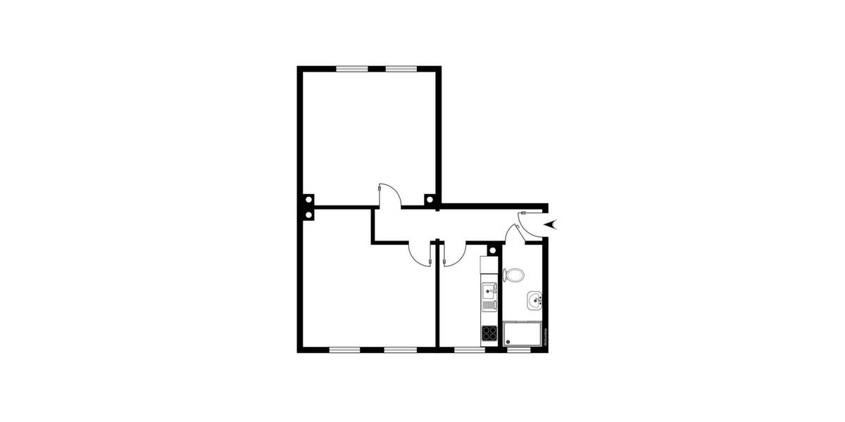 Etagenwohnung Rostock Hansaviertel - 2 Zimmer, 50 m&sup2;, 169.000&euro; | Angebot:25731916