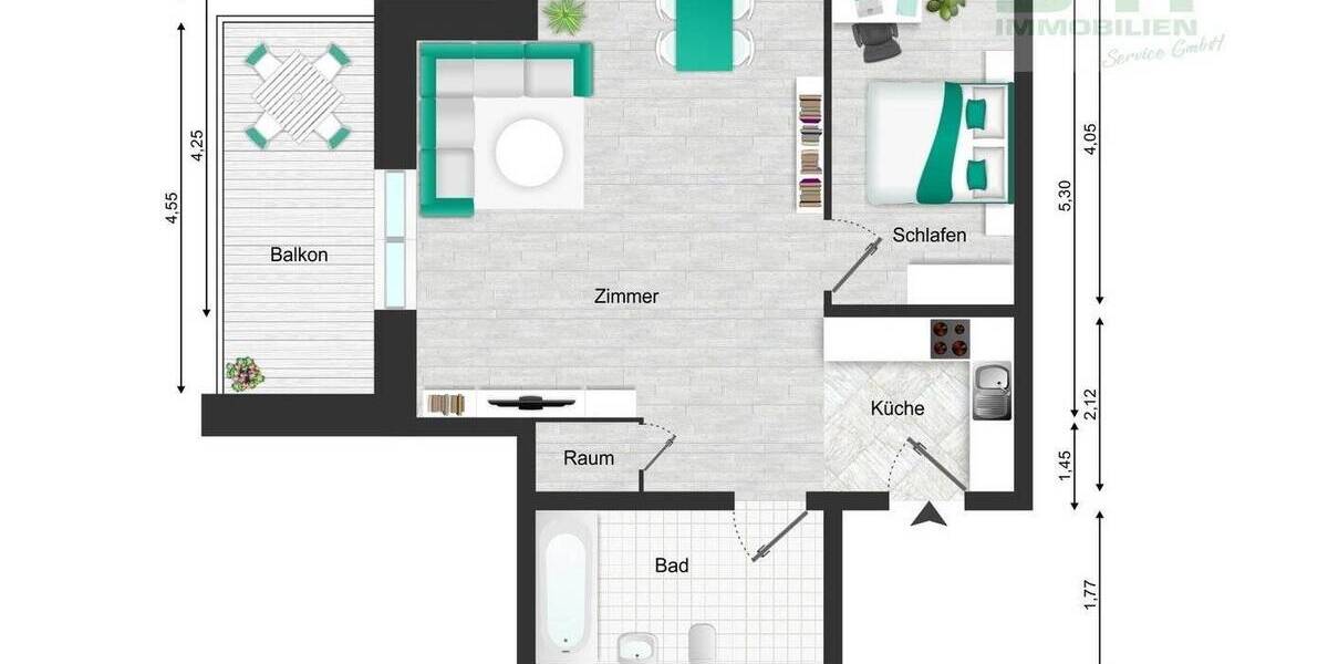 Etagenwohnung Börgerende-Rethwisch Bahrenhorst - 2 Zimmer, 219.900&euro; | Angebot:23624307